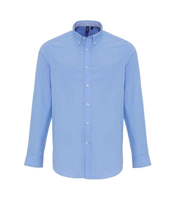 Premier Long Sleeve Striped Oxford Shirt – Oxford Blue