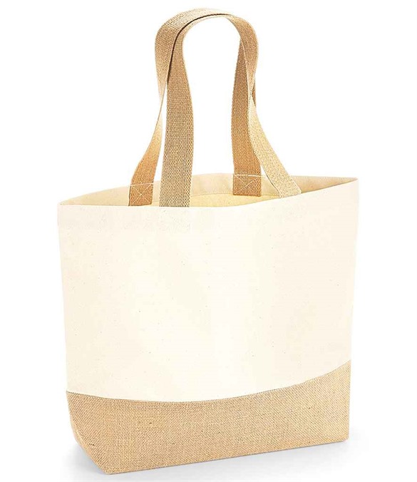 Westford Mill Jute Base Canvas Tote Bag – Natural