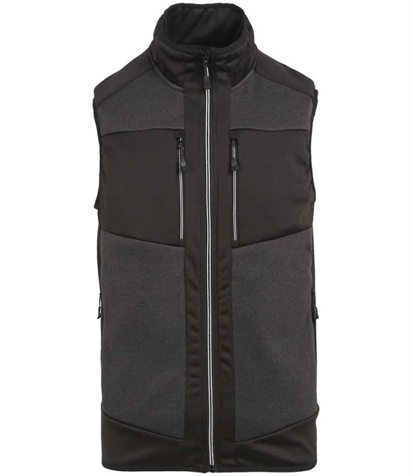 Regatta E-Volve Unisex Knit Effect Stretch Bodywarmer – Ash/Black